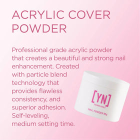 Young Nails close-up of Rosebud powder texture for smooth self-leveling application
