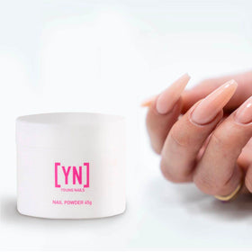Young Nails 85g jar shown next to common tools to illustrate Rosebud size