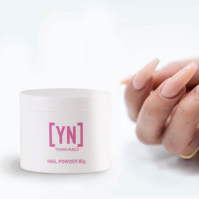 Young Nails shade swatch lineup showing buildable French Pink coverage options