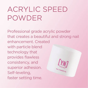 Young Nails powder texture close-up showing smooth, consistent granulation