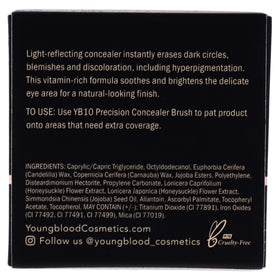 Youngblood concealer applied under-eye close-up demonstrating brightening effect