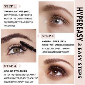 youngfocus mascara being applied to lashes demonstrating quick build