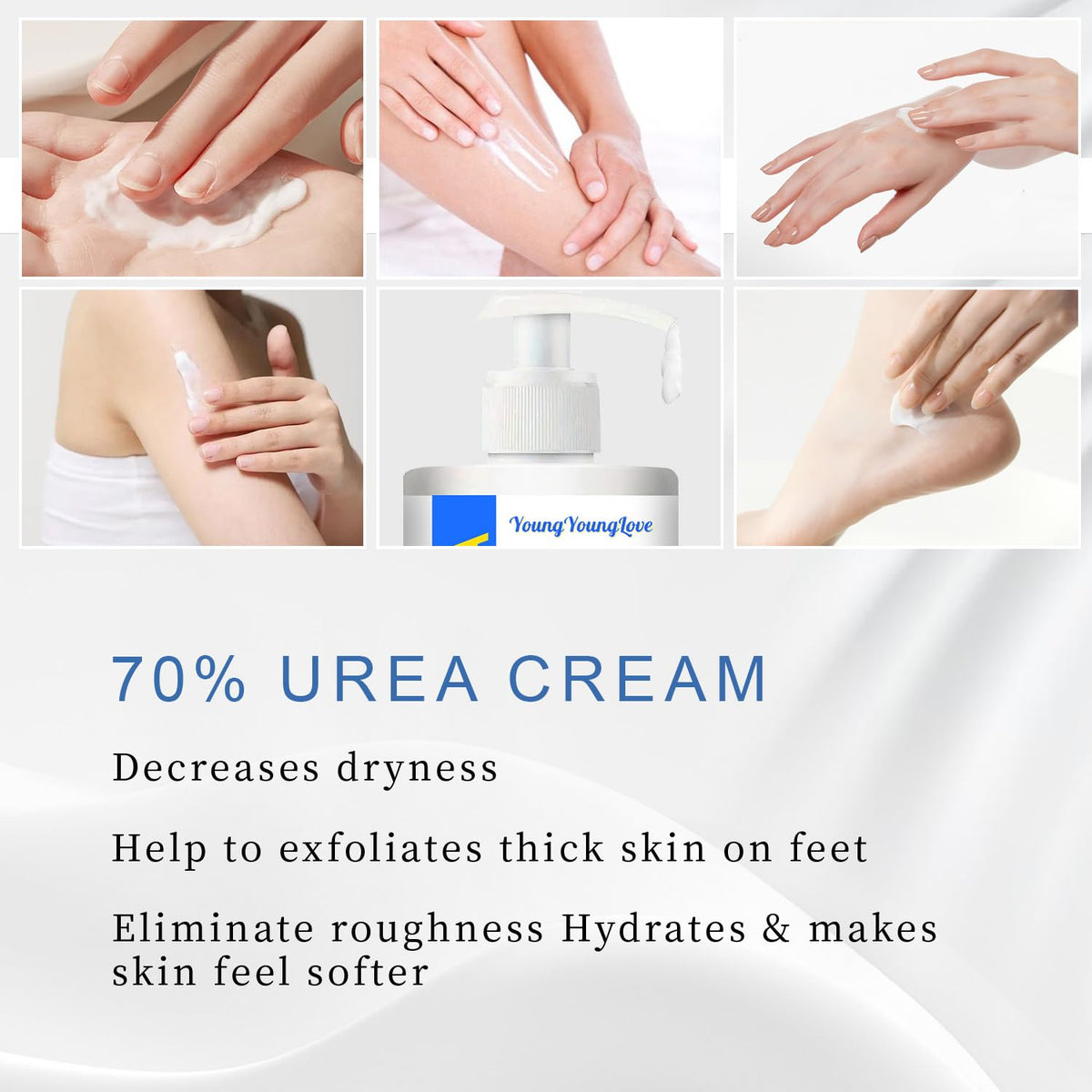 YOUNGYOUNGLOVE cream texture close-up highlighting smooth, non-greasy finish for hydration