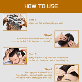 YOUNGYOUNGLOVE ingredient label detail emphasizing minoxidil 5% with biotin benefit