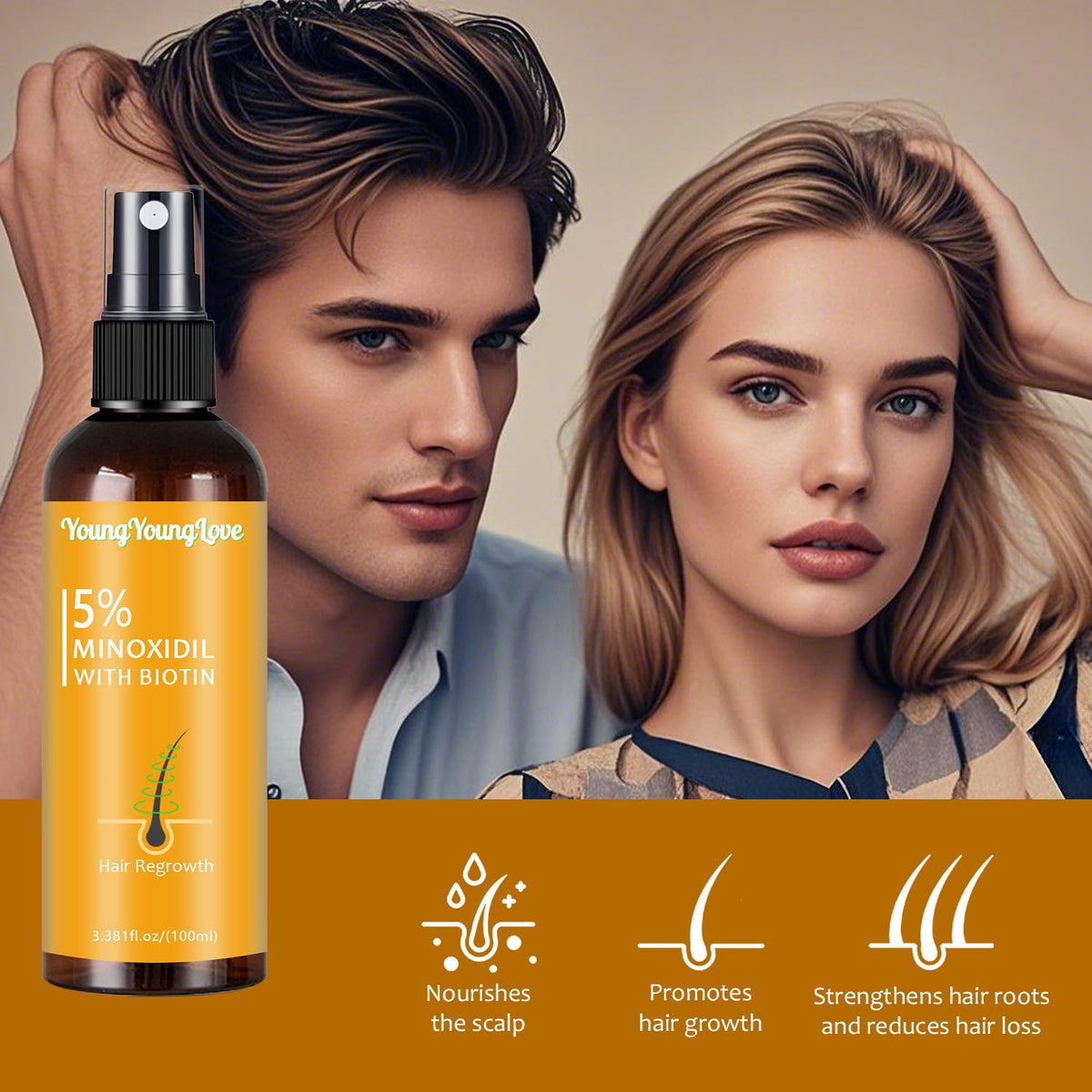 YOUNGYOUNGLOVE spray nozzle closeup for precise, mess-free application benefit