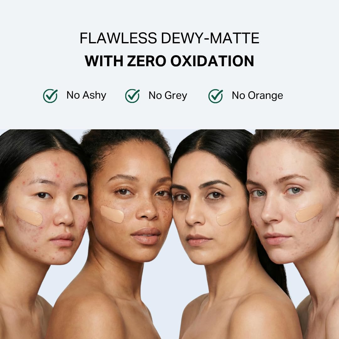 Y'OUR before and after on face highlighting evened skin tone