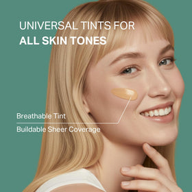 Y'OUR blending product onto neck and ears for full protection