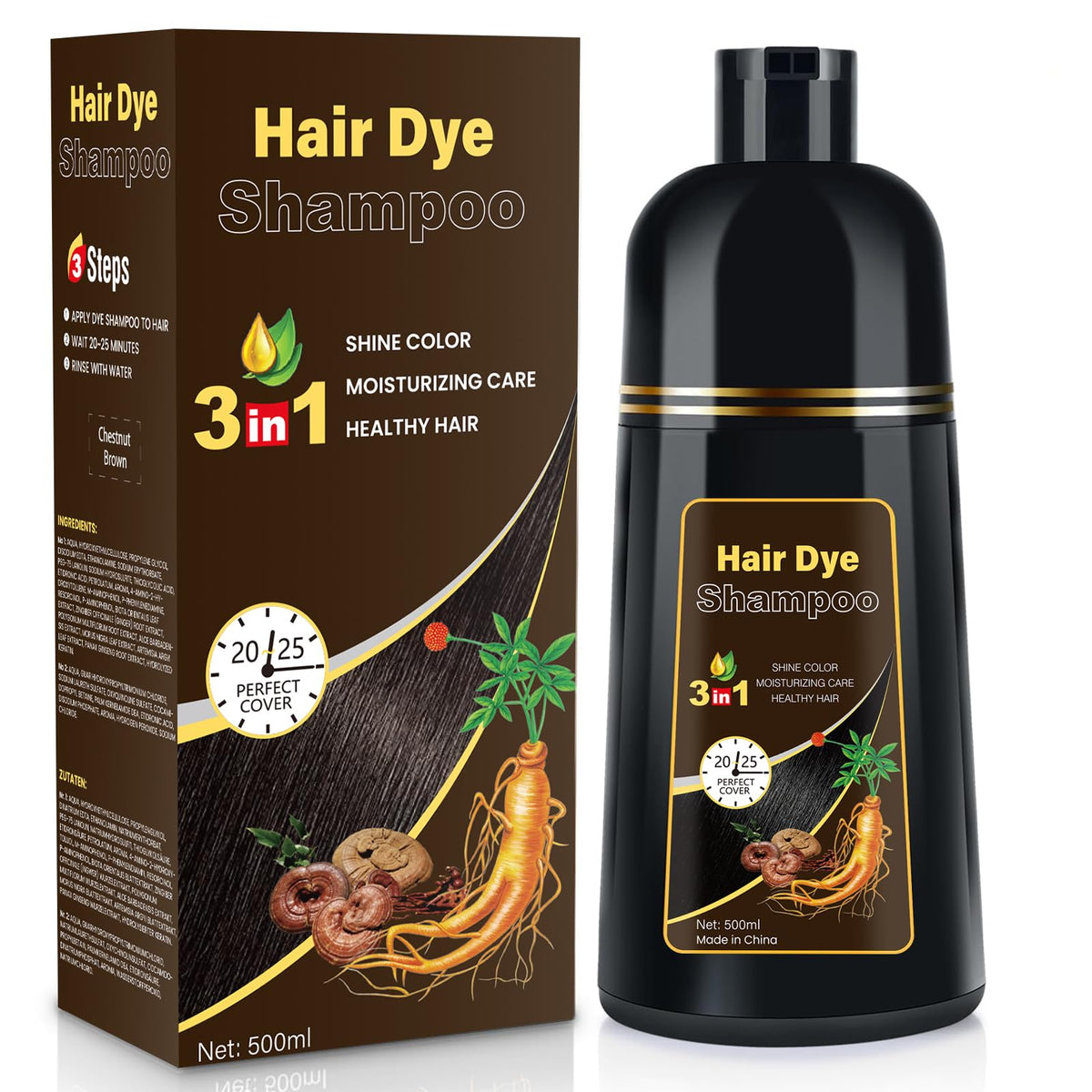 YOURTONE front packaging showing chestnut brown color and benefits