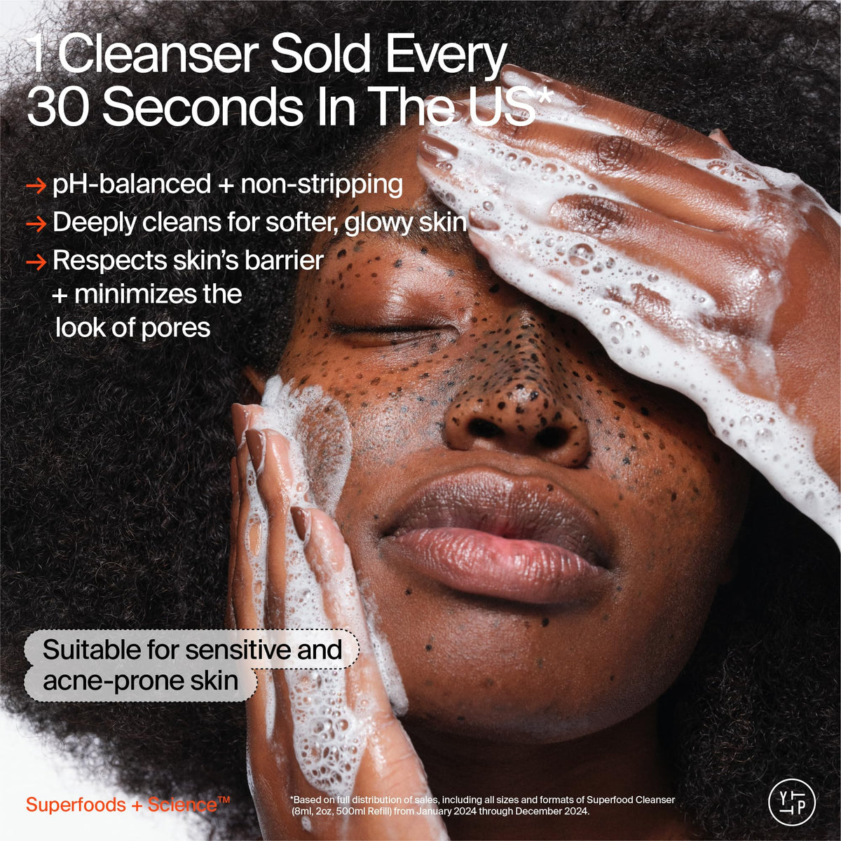 youth to the people cleanser pump close-up highlighting gentle purification
