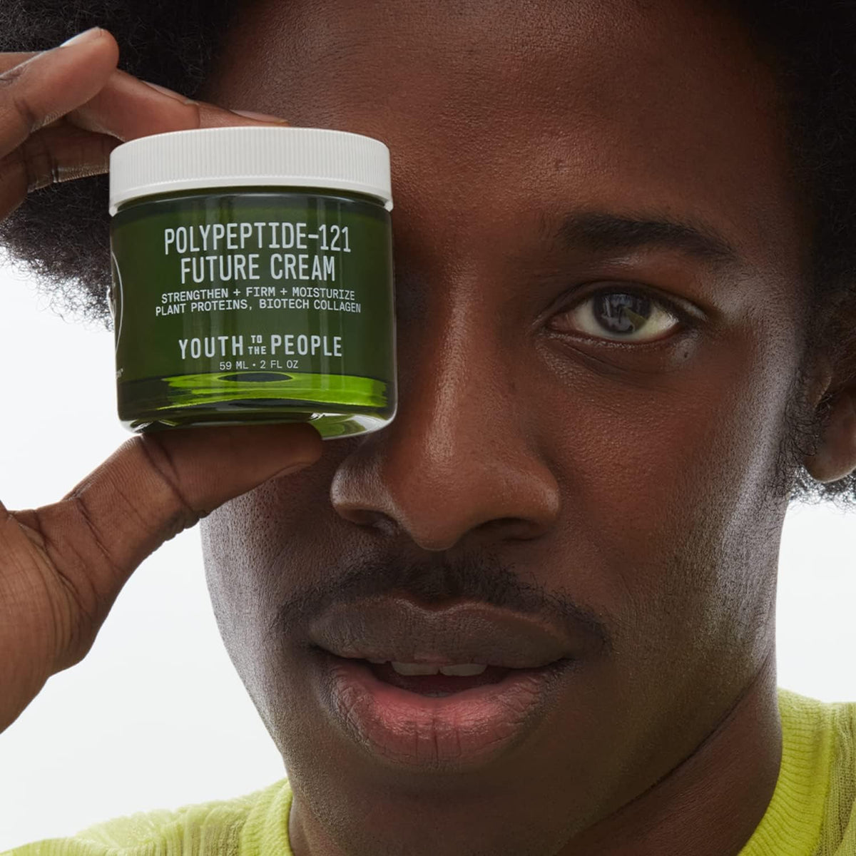 Youth To The People label close-up highlighting plant proteins and ceramides