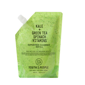 Youth To The People refill pouch front view showing eco refill benefits