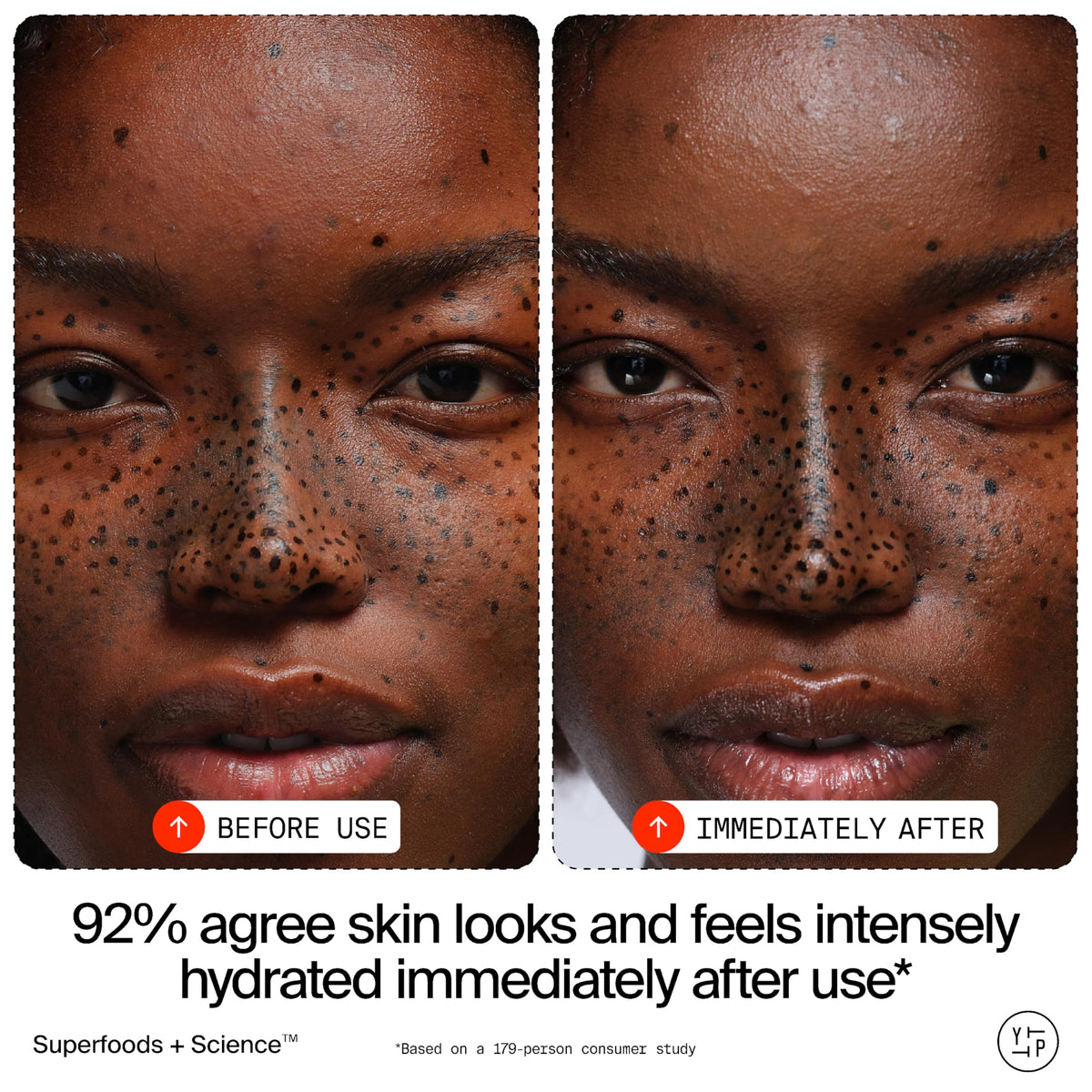 Youth To The People product on hand demonstrating spreadable hydrating texture