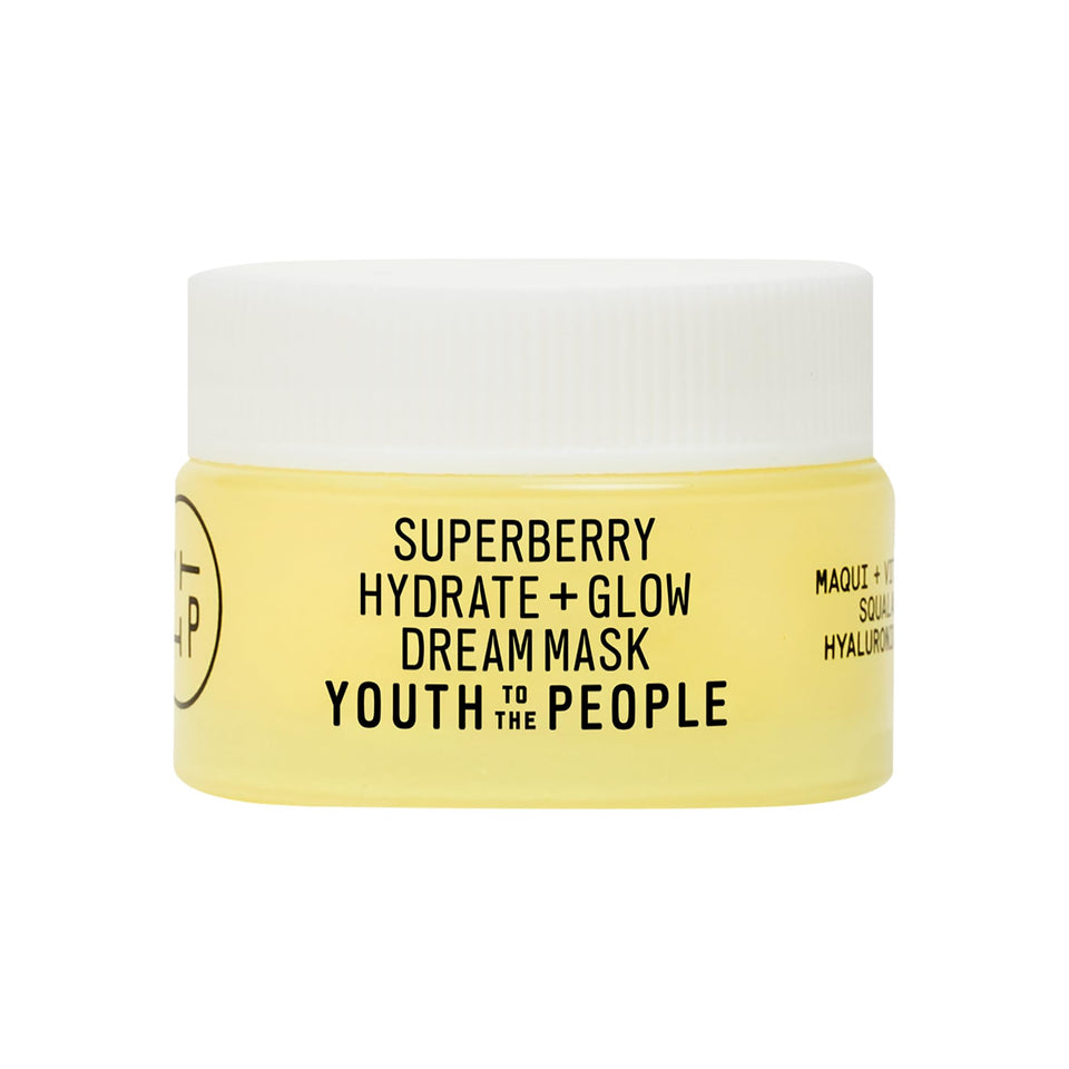 Youth To The People front packaging showing travel mask for on-the-go hydration