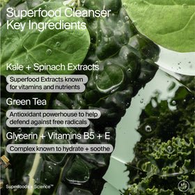 Youth To The People Superfood cleanser pump close-up showing easy dispensing and texture