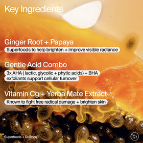 Youth To The People label detail highlighting key ingredients and clarity