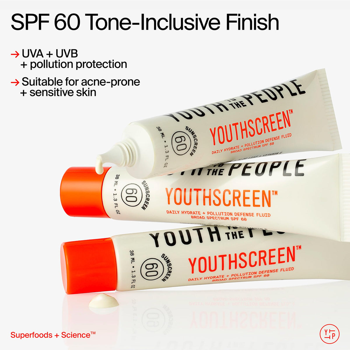 Youth To The People 1.3 fl oz next to a coin for size comparison and portability