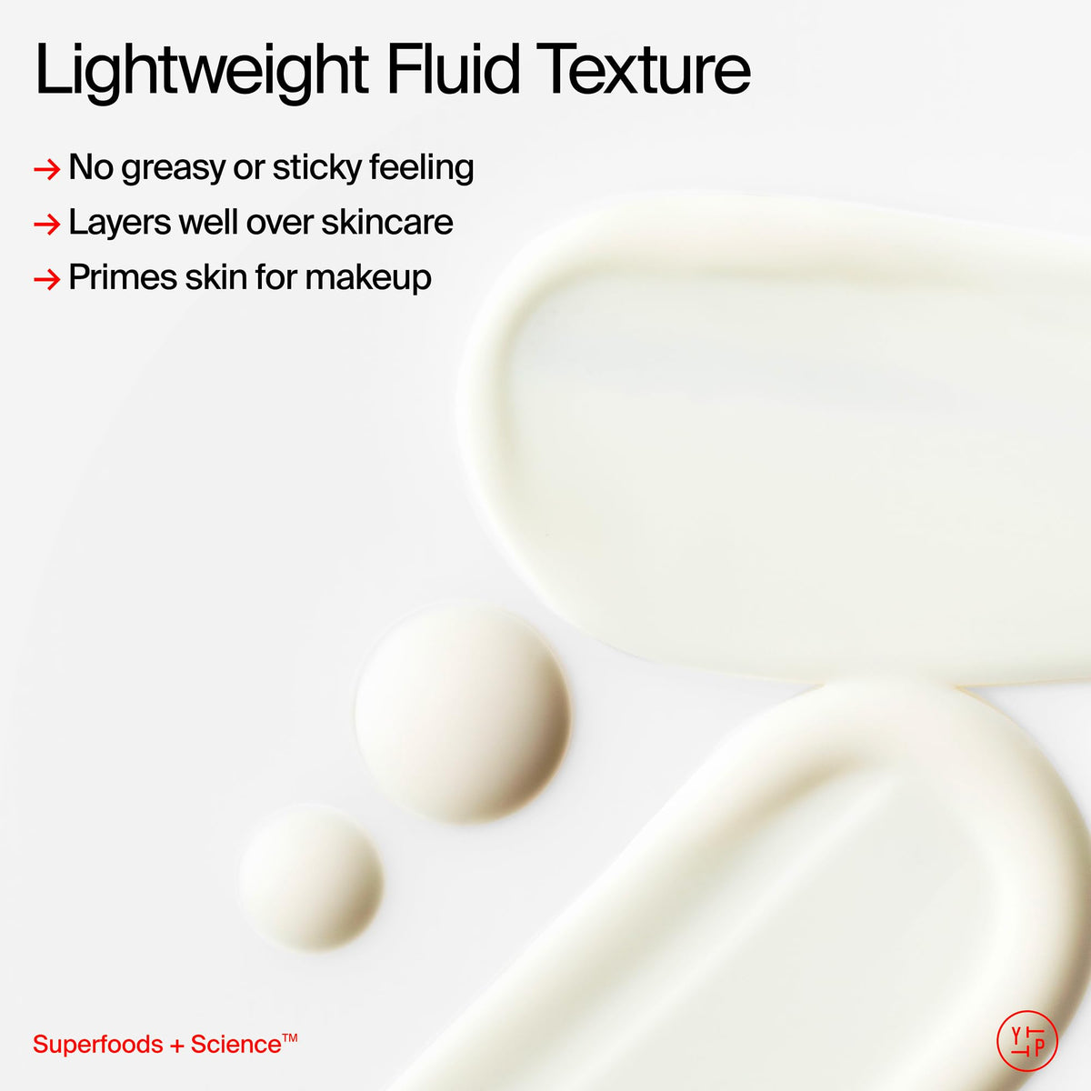 Youth To The People sunscreen cream texture close-up highlighting smooth blendability
