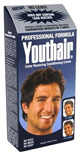 Youthair in use styling a man’s hair for natural gray blending benefit