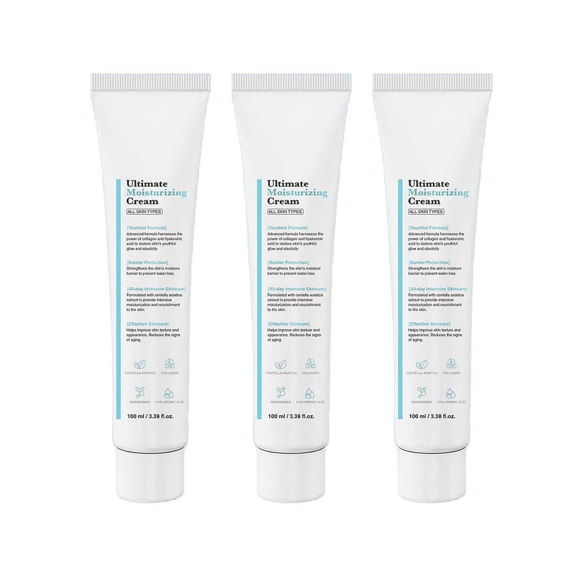 Youthful Formula Ultimate front packaging showing three jars and clear labeling for trust