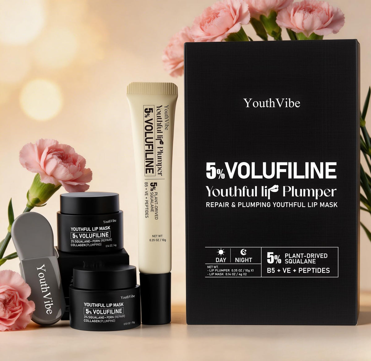YouthVibe gloss applicator close-up demonstrating smooth, precise application benefit