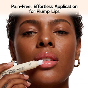YouthVibe clear gloss swatch on skin highlighting hydrating, non-sticky finish benefit