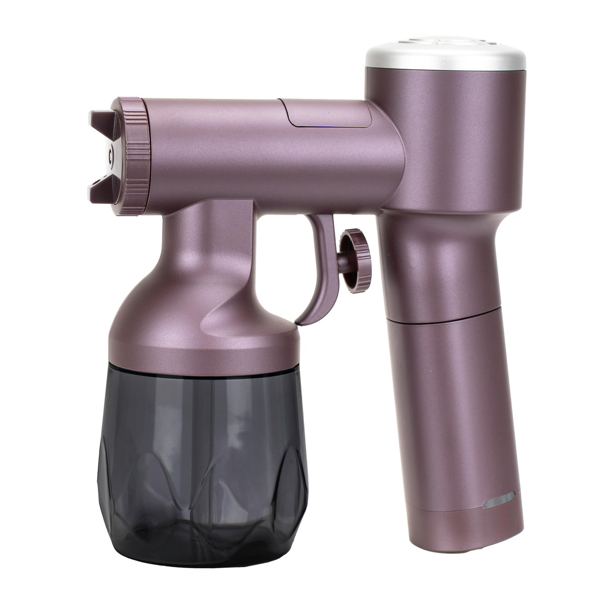 Yoyair purple spray tanner front view showing compact handheld design and portability