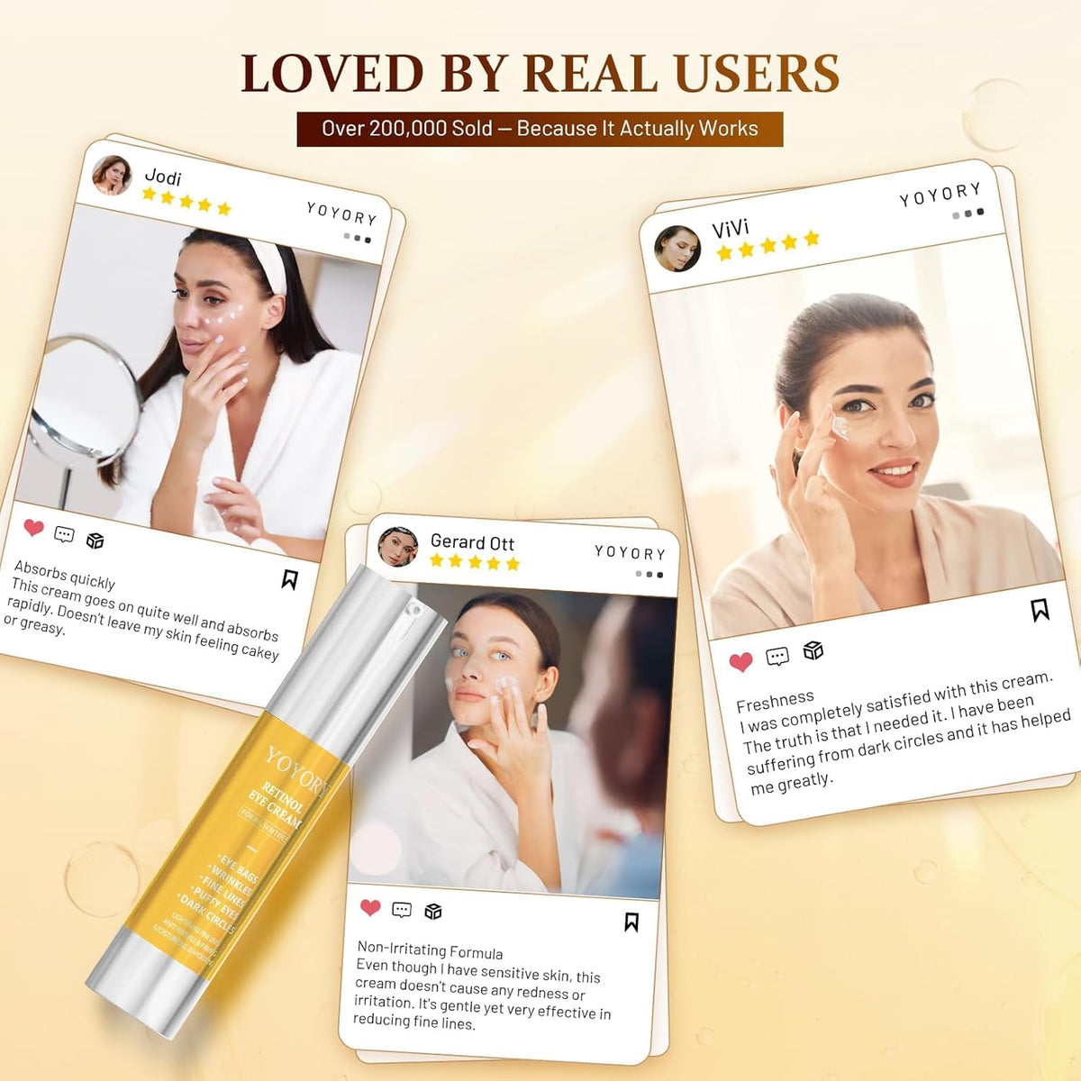 YOYORY applied indoors on bedside during nightly skincare routine
