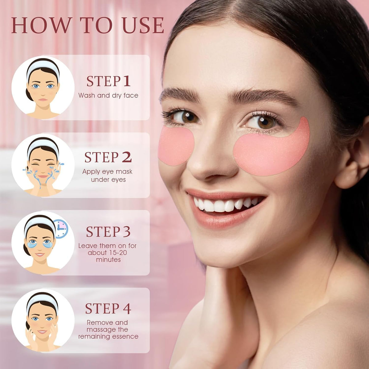 YOYORY close-up showing hydrogel patch texture and deep moisturizing effect