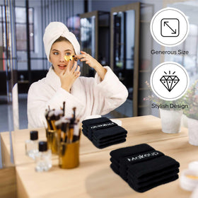 YRALY folded set on bathroom shelf, organized guest-ready look
