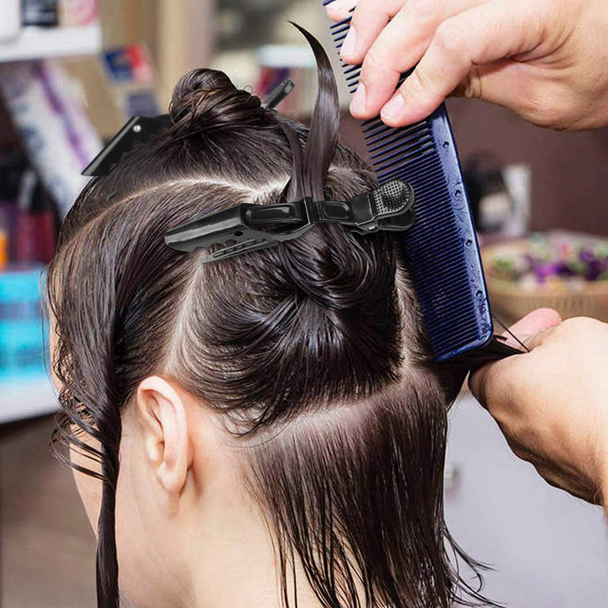 YSSER Evans before-and-after hair texture comparison showing smoother finish