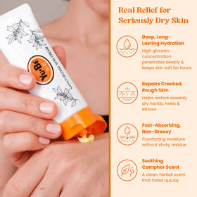 Yu-Be cream texture close-up demonstrating rich glycerin hydration