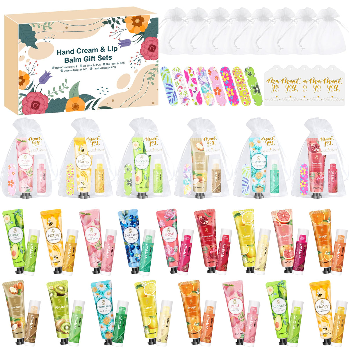 YUEONEWIN front packaging showing full 24-set gift assortment and neat presentation