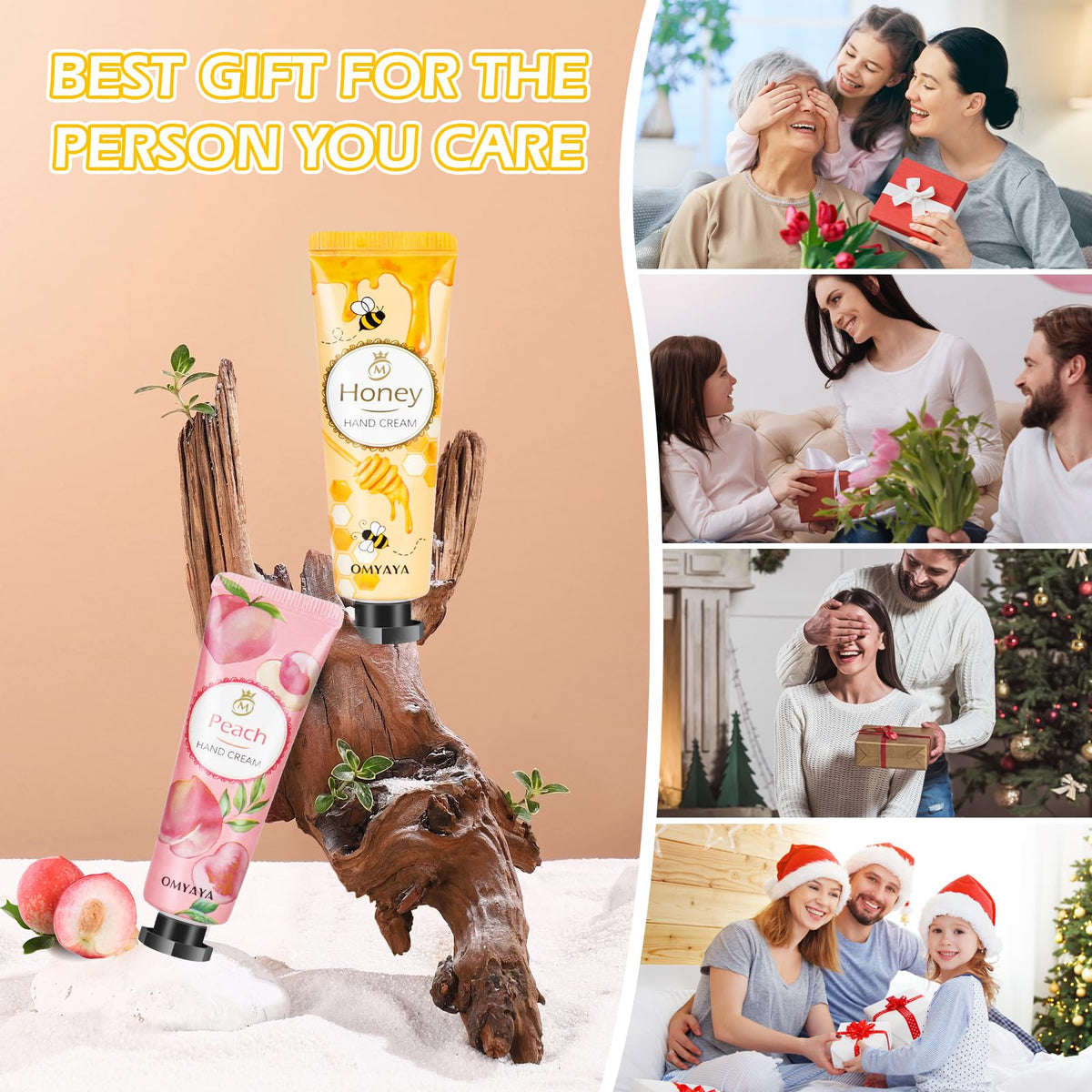 YUEONEWIN gift table with hand cream favors showing ready-to-give presentation benefit