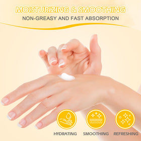 YUEONEWIN hand applying lotion demonstrating fast moisturizing benefit