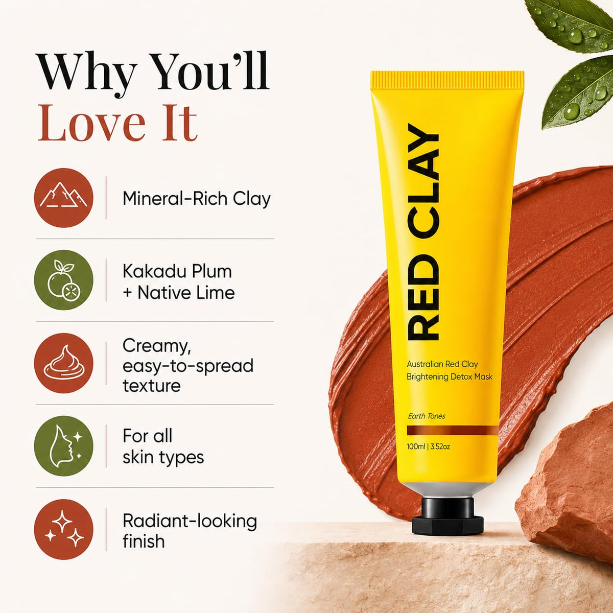 YUJIAS creamy mask texture close-up highlighting smooth spreadability