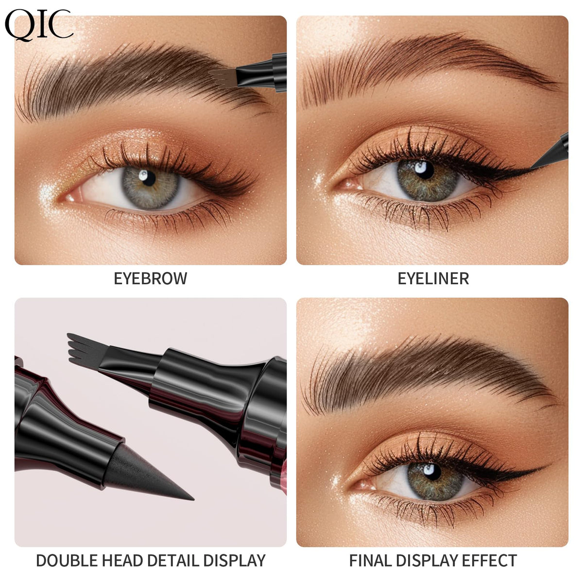 Yulinlon open pen displaying both brow and eyeliner ends for versatility