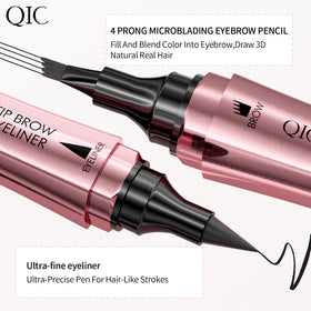 Yulinlon swatches showing brown brow strokes and liner opacity