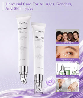 YUMBAN application demo patting around eye to reduce puffiness effectively
