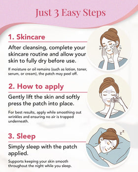 yumegocochiLABO under-eye patch worn overnight for gentle smoothing