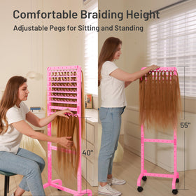 Yumkfoi rack holding multiple braiding extensions during use benefit: tangle-free organization