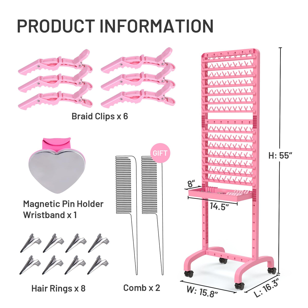 Yumkfoi braiding rack in a salon setting improving workflow efficiency