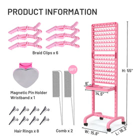 Yumkfoi braiding rack in a salon setting improving workflow efficiency