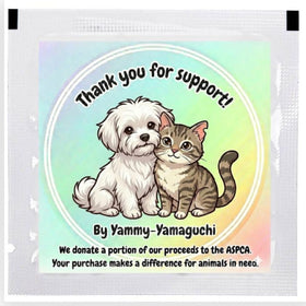 Yummy-Yamaguchi tube on a bathroom vanity with wipe showing routine-ready convenience benefit