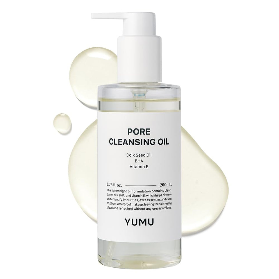 YUMU front packaging showing cleanser bottle and benefits
