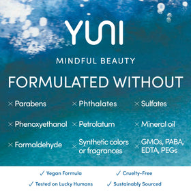 YUNI Beauty wipe next to hand showing size and convenience benefit