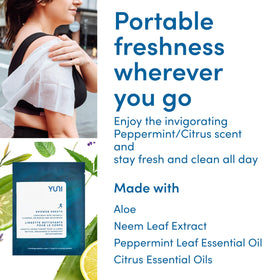 YUNI Beauty close-up of wipe texture highlighting gentle cleansing