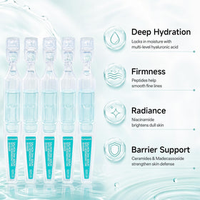 YUOJUNES ingredients label closeup revealing peptides and PDRN