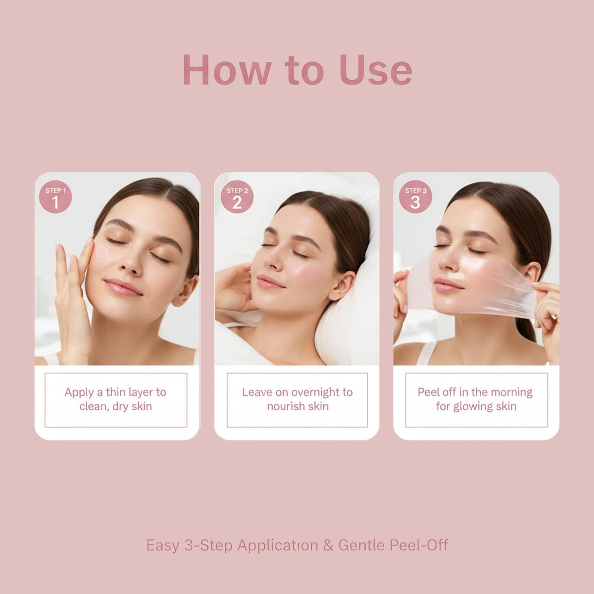 YURI BEAUTY gentle peel-off removal showing easy morning cleanup
