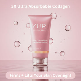 YURI BEAUTY jar in hand for scale showing compact travel-friendly size