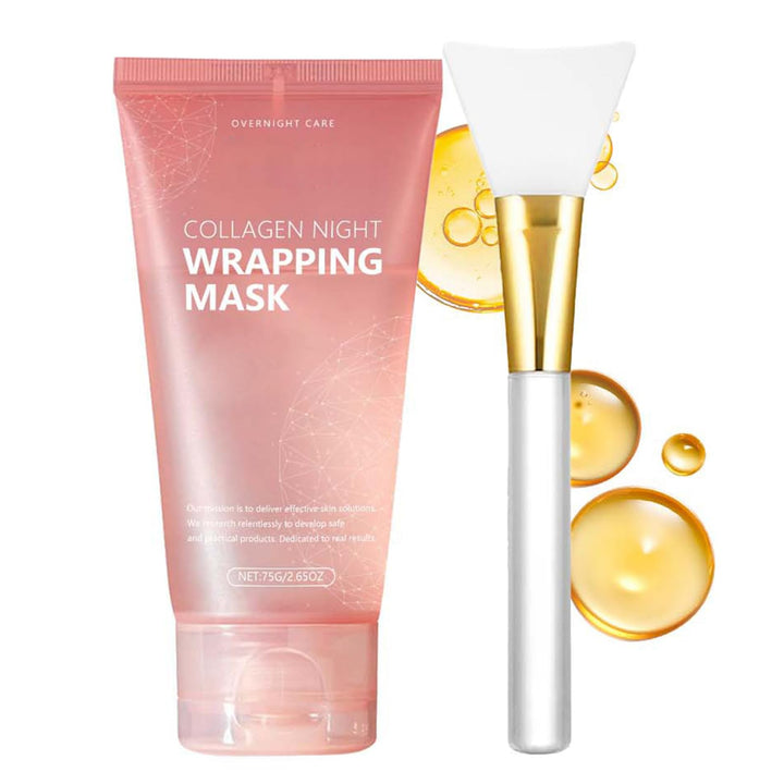 YURI Collagen Mask front jar view showing product and clear labeling for easy selection
